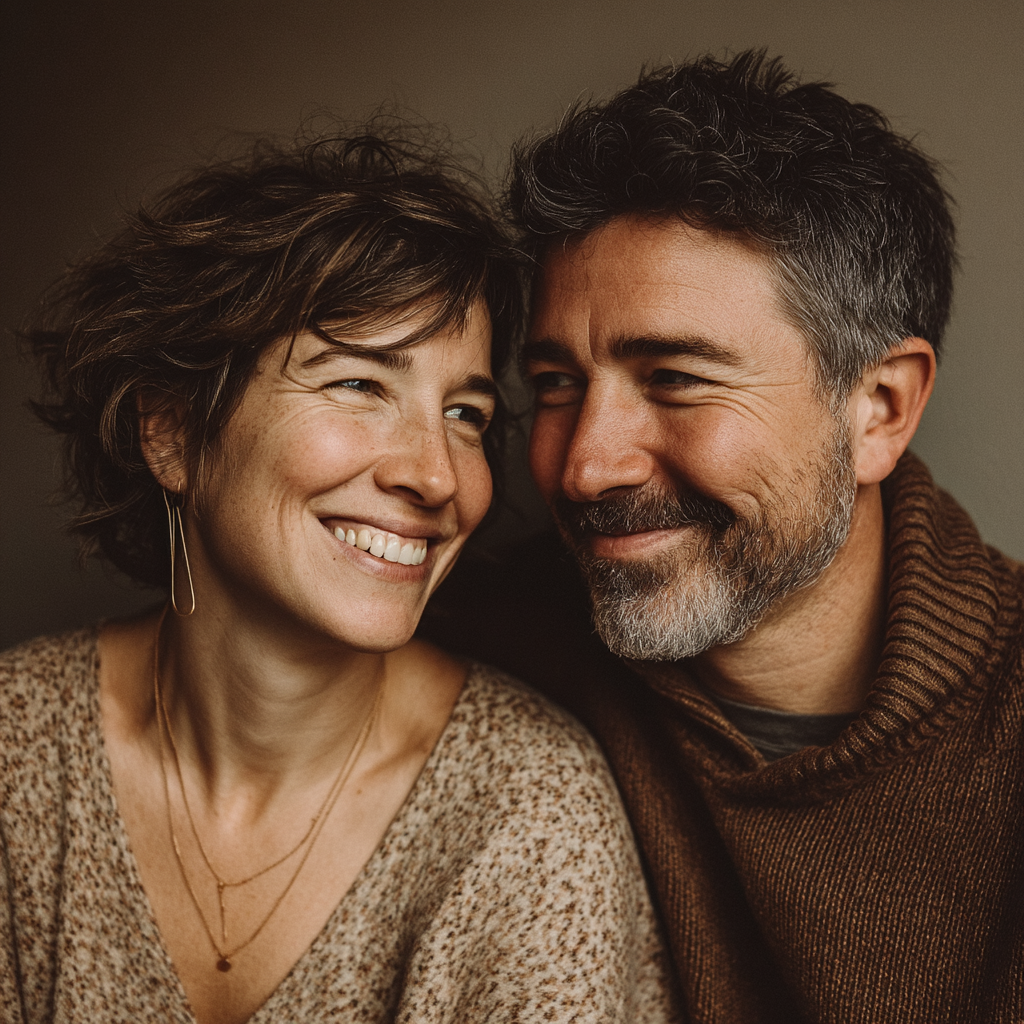 Una pareja estrechando lazos | Fuente: Midjourney
