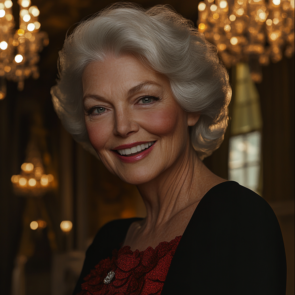 Una mujer mayor sonriente | Fuente: Midjourney