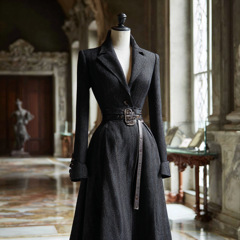 Un elegante abrigo sobre un maniquí | Fuente: Midjourney