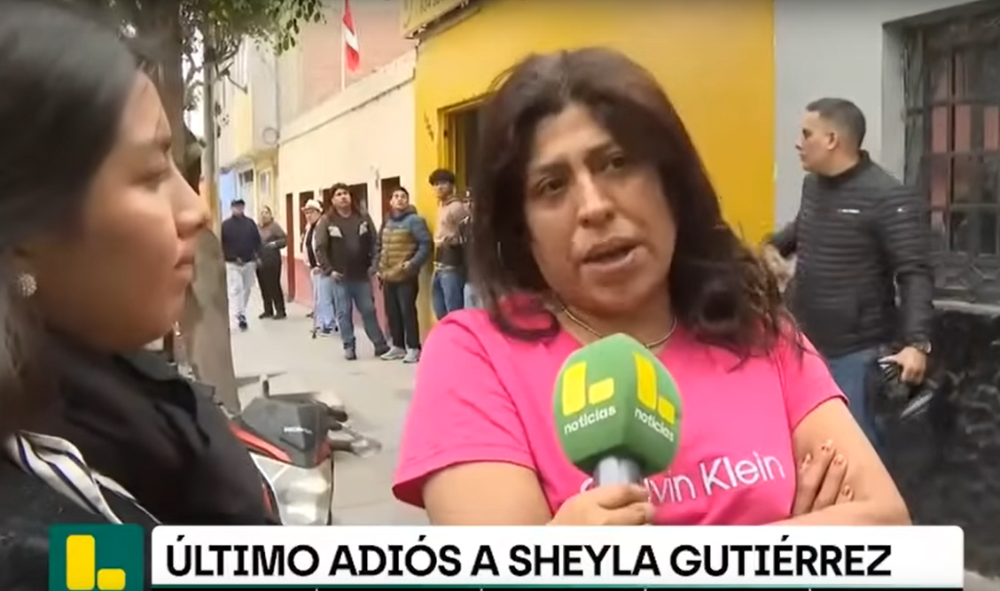 Vecina de Sheyla Gutiérrez durante su vigilia | Fuente: YouTube/Latina Noticias