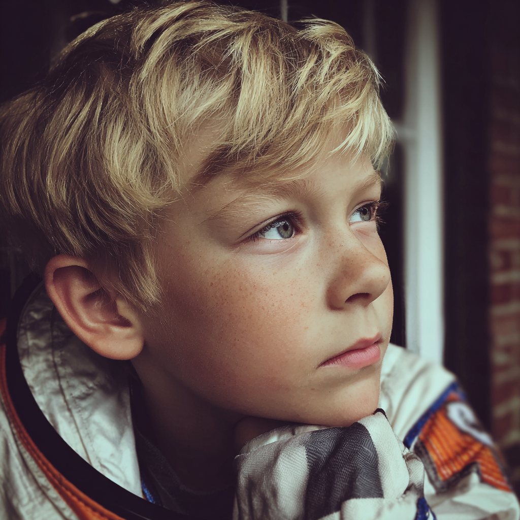 Un niño disfrazado de astronauta | Fuente: Midjourney