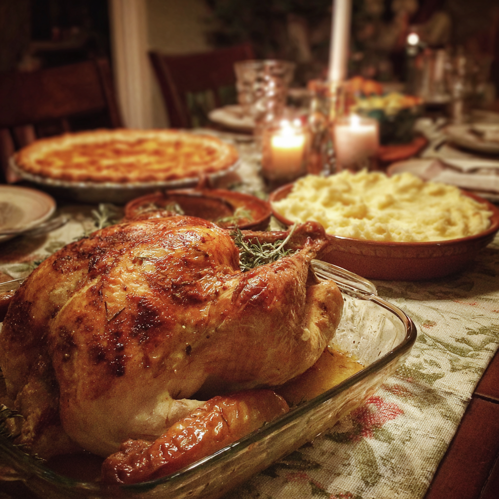 Comida en una mesa | Fuente: Midjourney