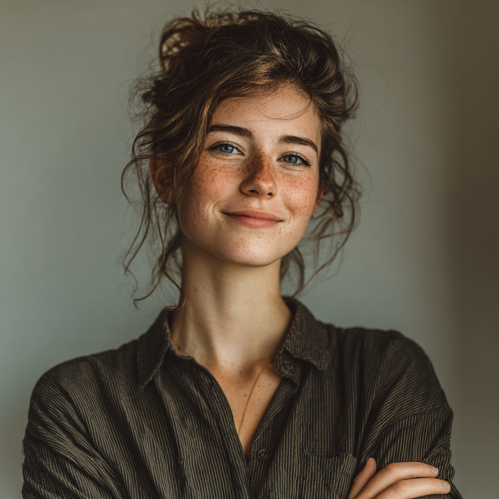 Una mujer feliz | Fuente: Midjourney
