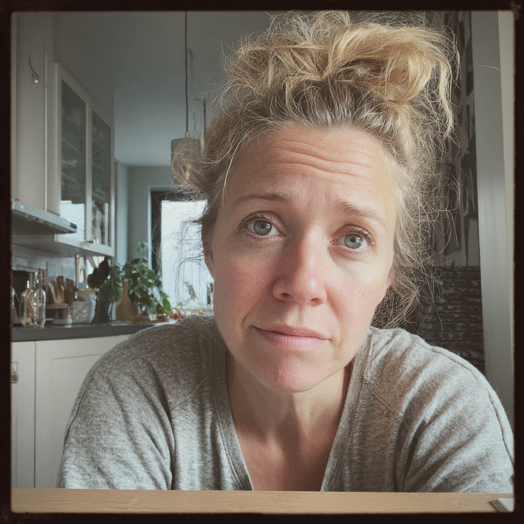 Un primer plano de una mujer emocional | Fuente: Midjourney