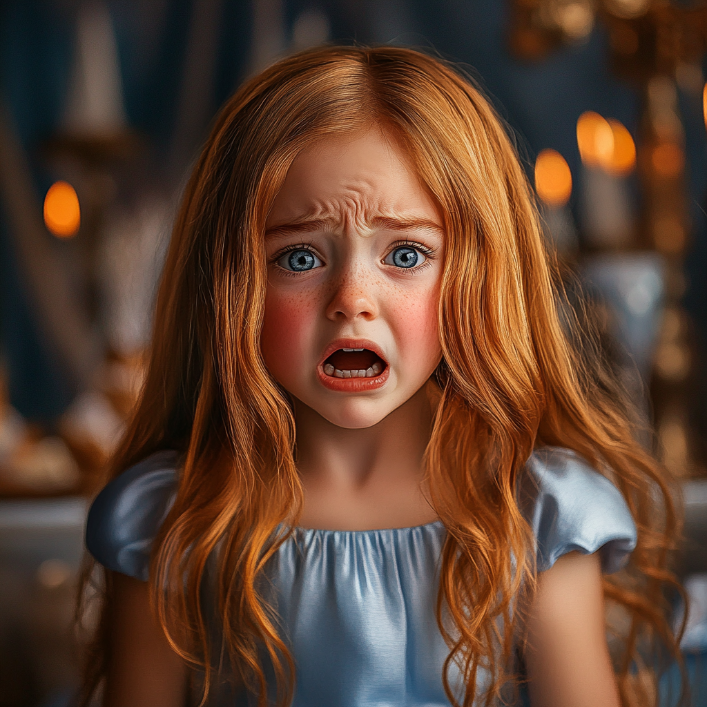 Una niña ansiosa | Fuente: Midjourney