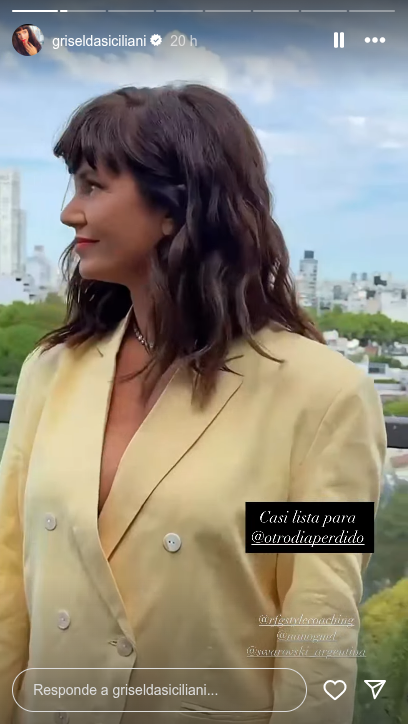 Griselda Siciliani luce su atuendo para el programa de Mario Pergolini | Fuente: Instagram Stories/griseldasiciliani