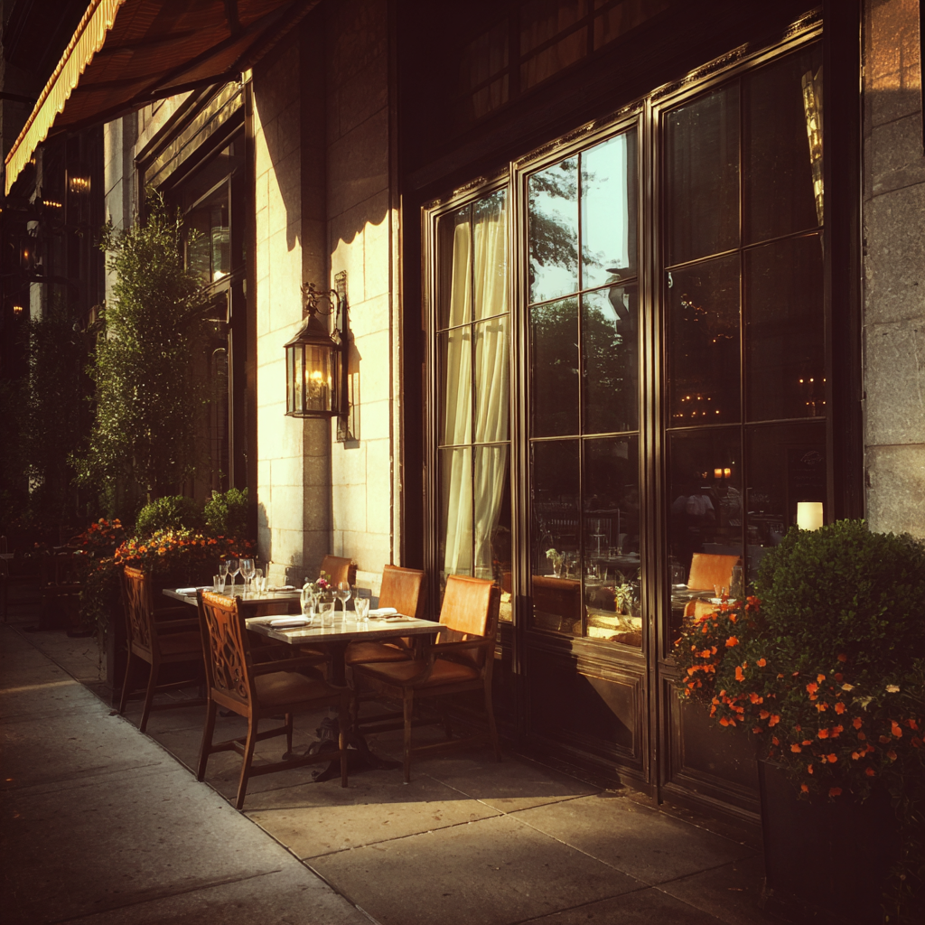 El exterior de un restaurante | Fuente: Midjourney