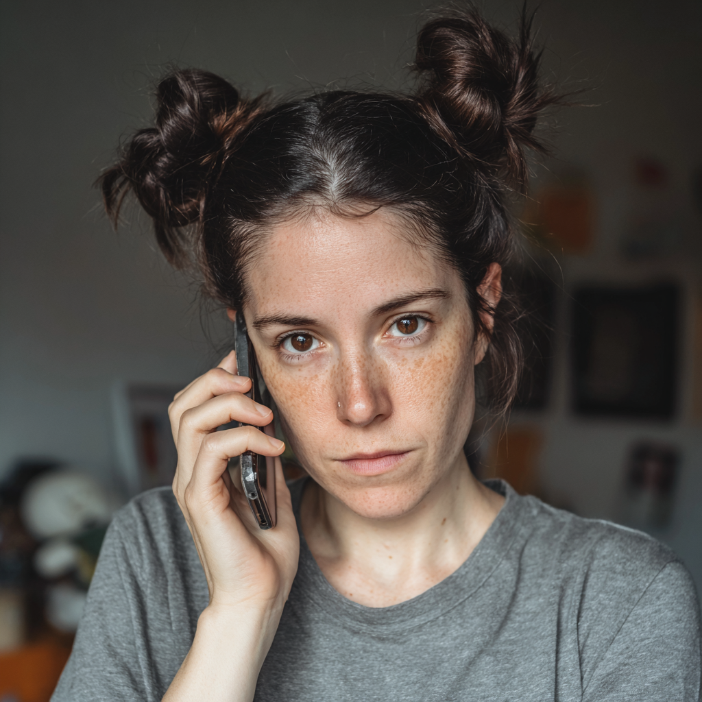 Una mujer hablando por teléfono | Fuente: Midjourney