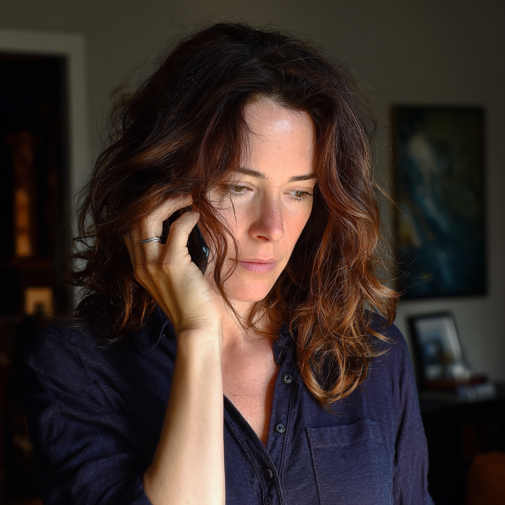 Una mujer hablando por teléfono | Fuente: Midjourney