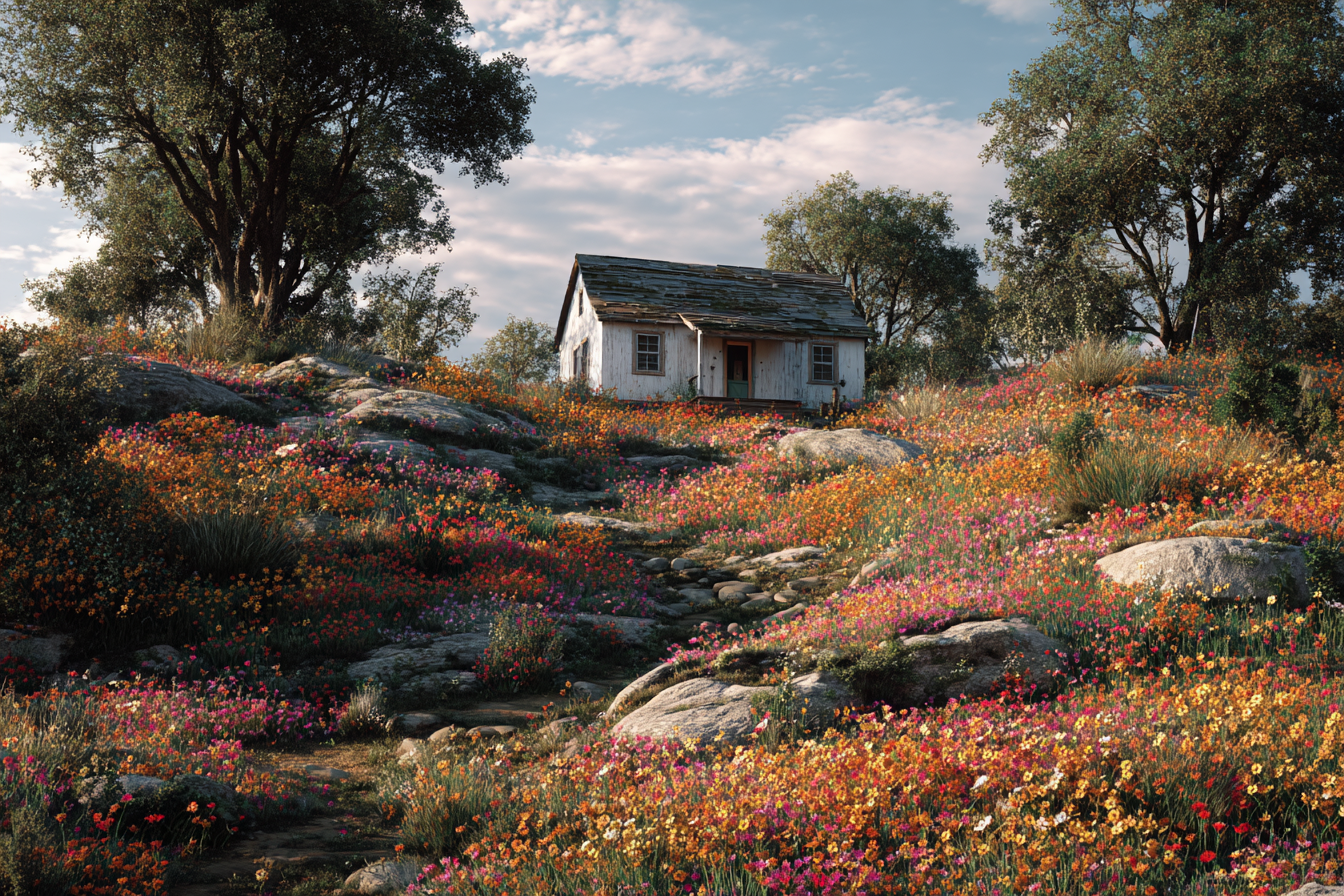 Una casa | Fuente: Midjourney