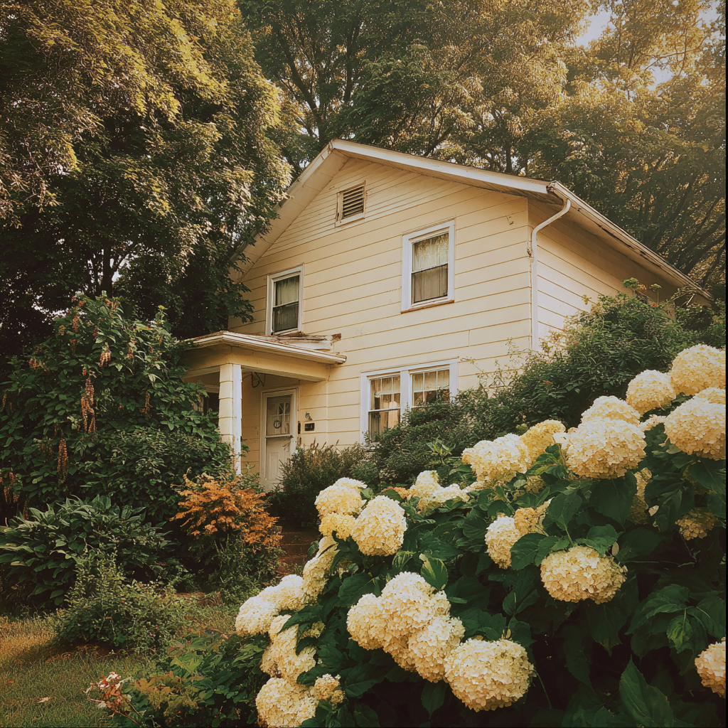 El exterior de una casa | Fuente: Midjourney