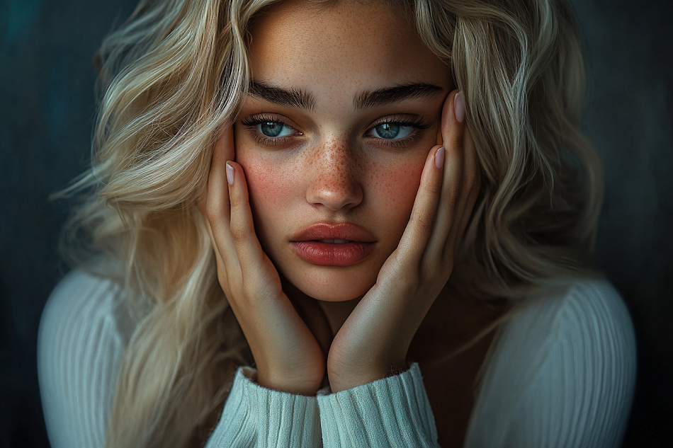 Una mujer triste | Fuente: Midjourney
