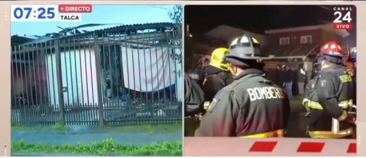 Familia venezolana pierde la vida en un incendio en Talca, Chile. | Fuente: X/vivassantanaj.