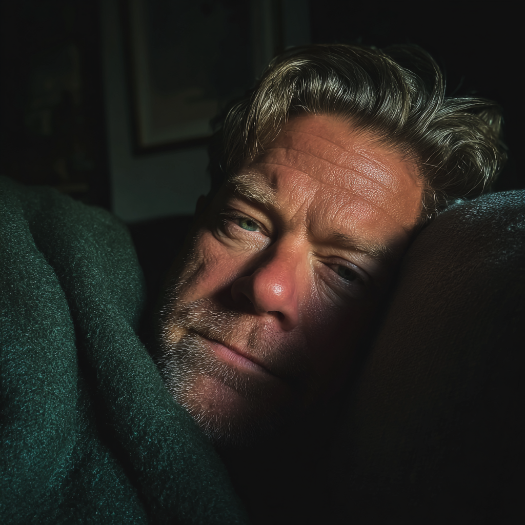 Un hombre descansando en un sofá | Fuente: Midjourney