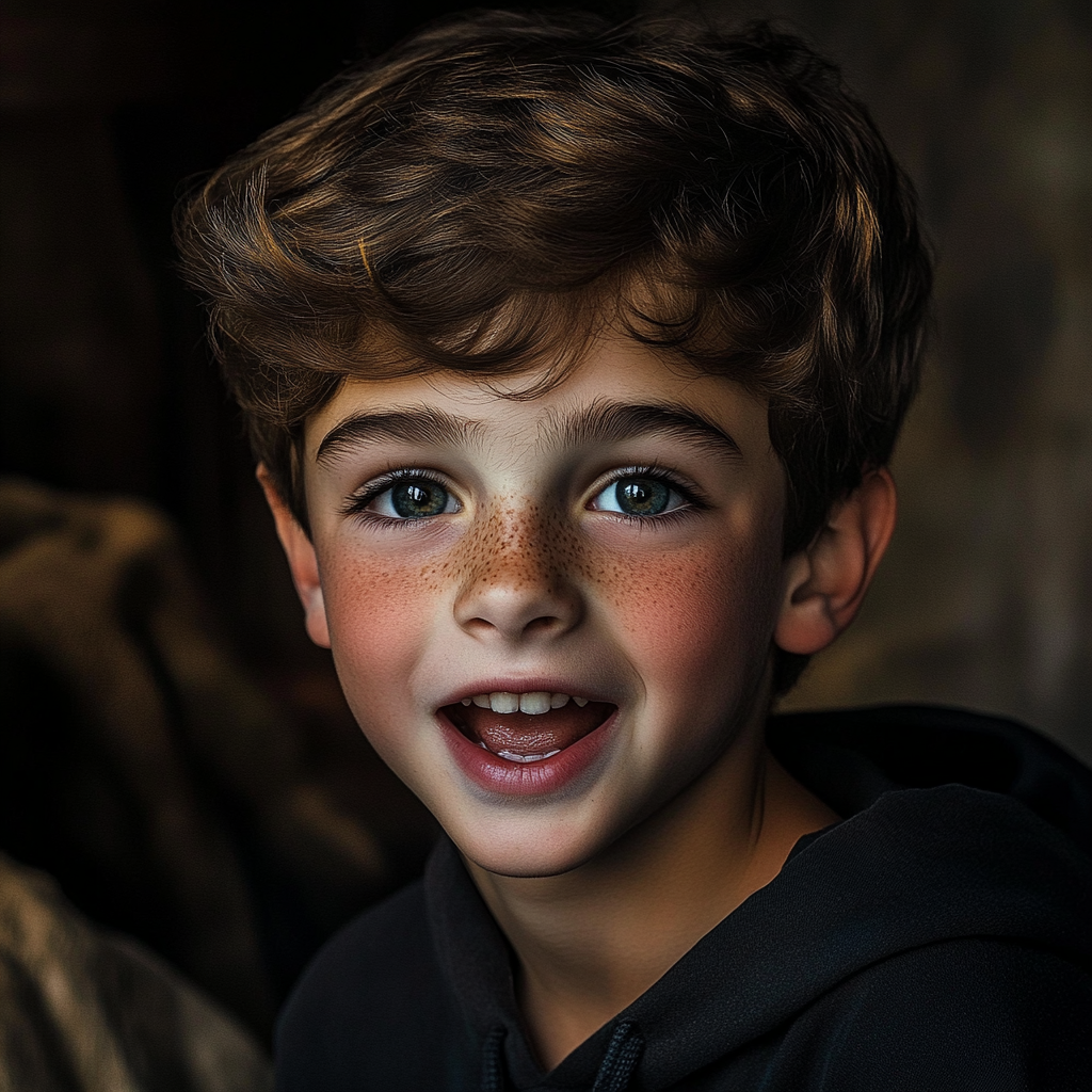 Un niño encantado | Fuente: Midjourney