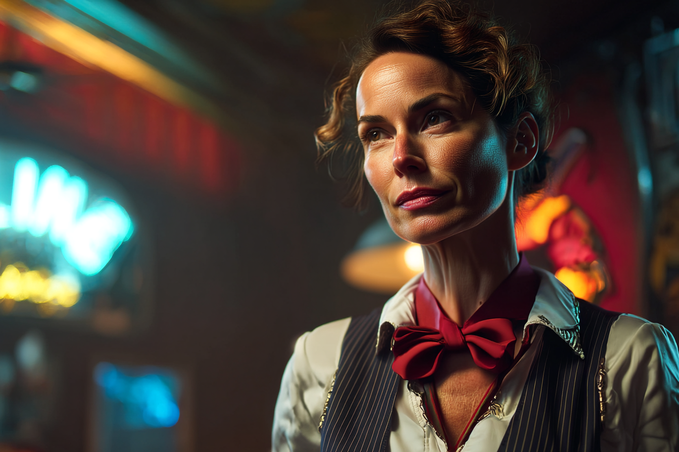 Una camarera en una cafetería | Fuente: Midjourney