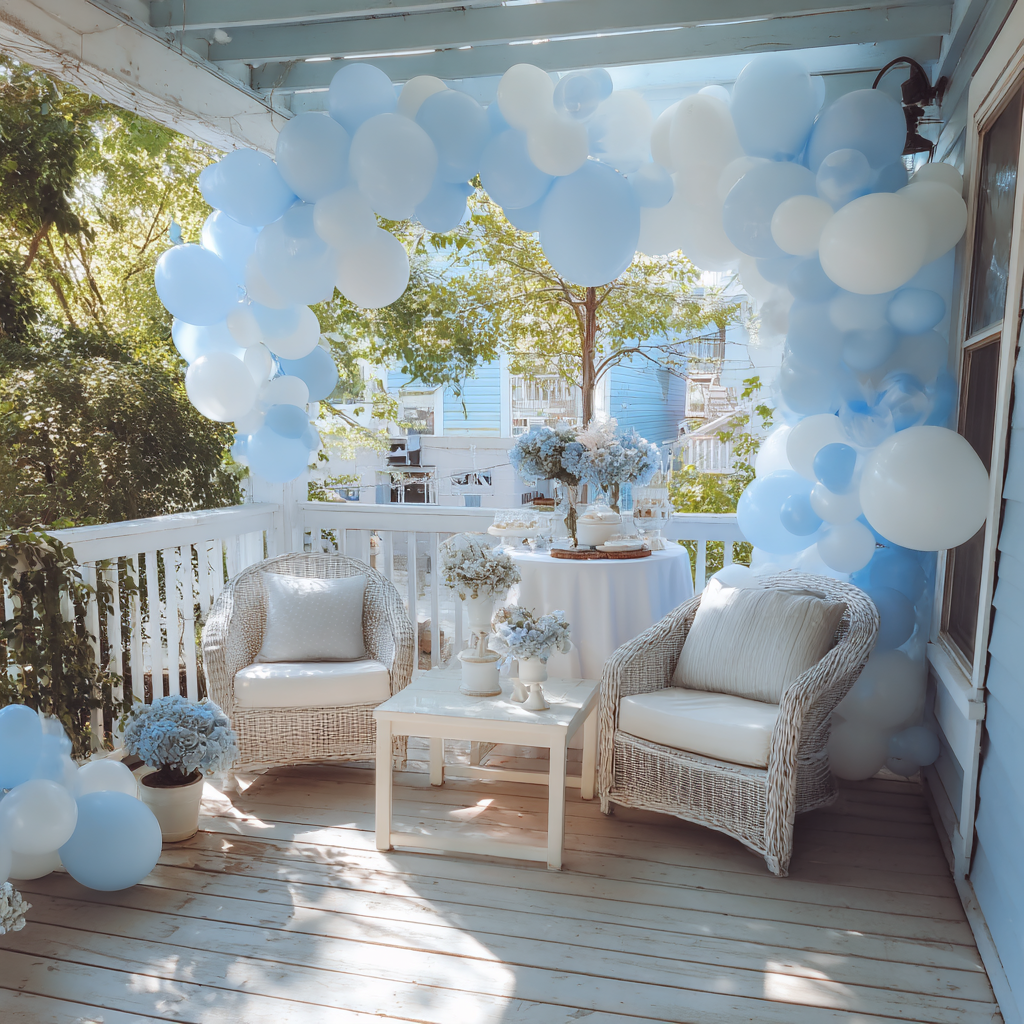 Decoración en un baby shower | Fuente: Midjourney