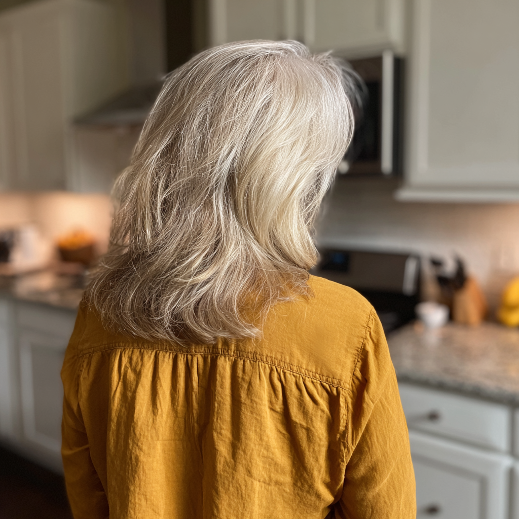 Una mujer de pie en una cocina | Fuente: Midjourney