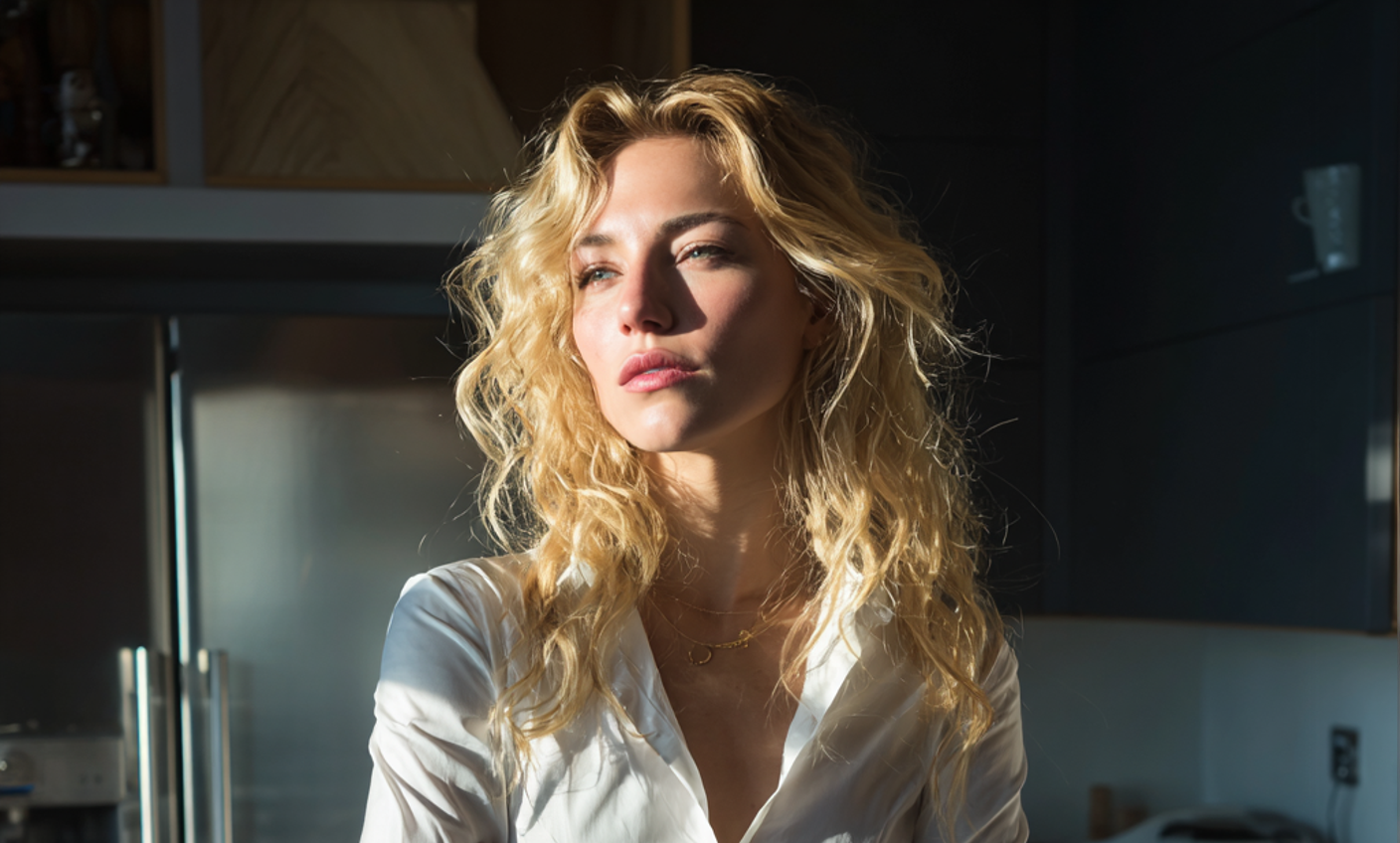 Una mujer disgustada de pie en una cocina | Fuente: Midjourney