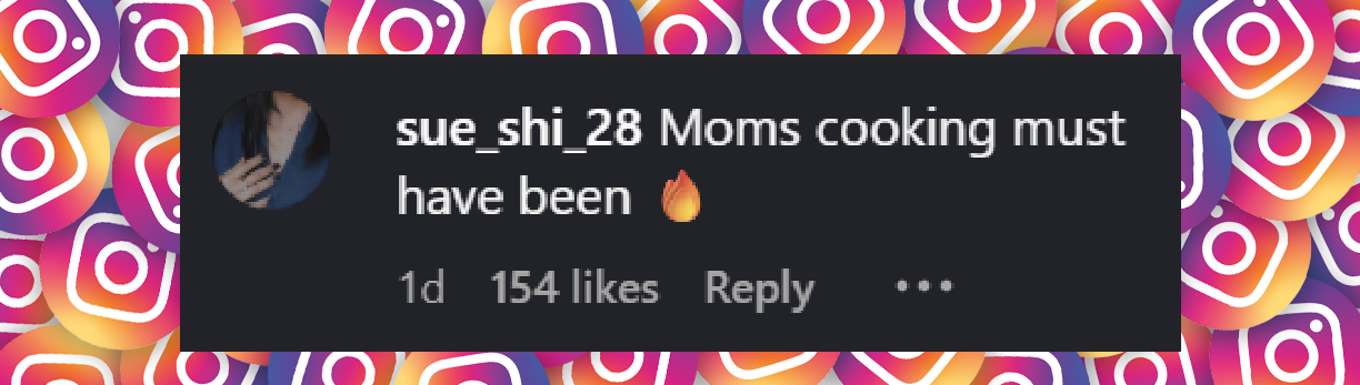 Comentario de un fan fechado en julio de 2025: "Debe haber sido la comida de mamá 🔥" | Fuente: Instagram/joebaena