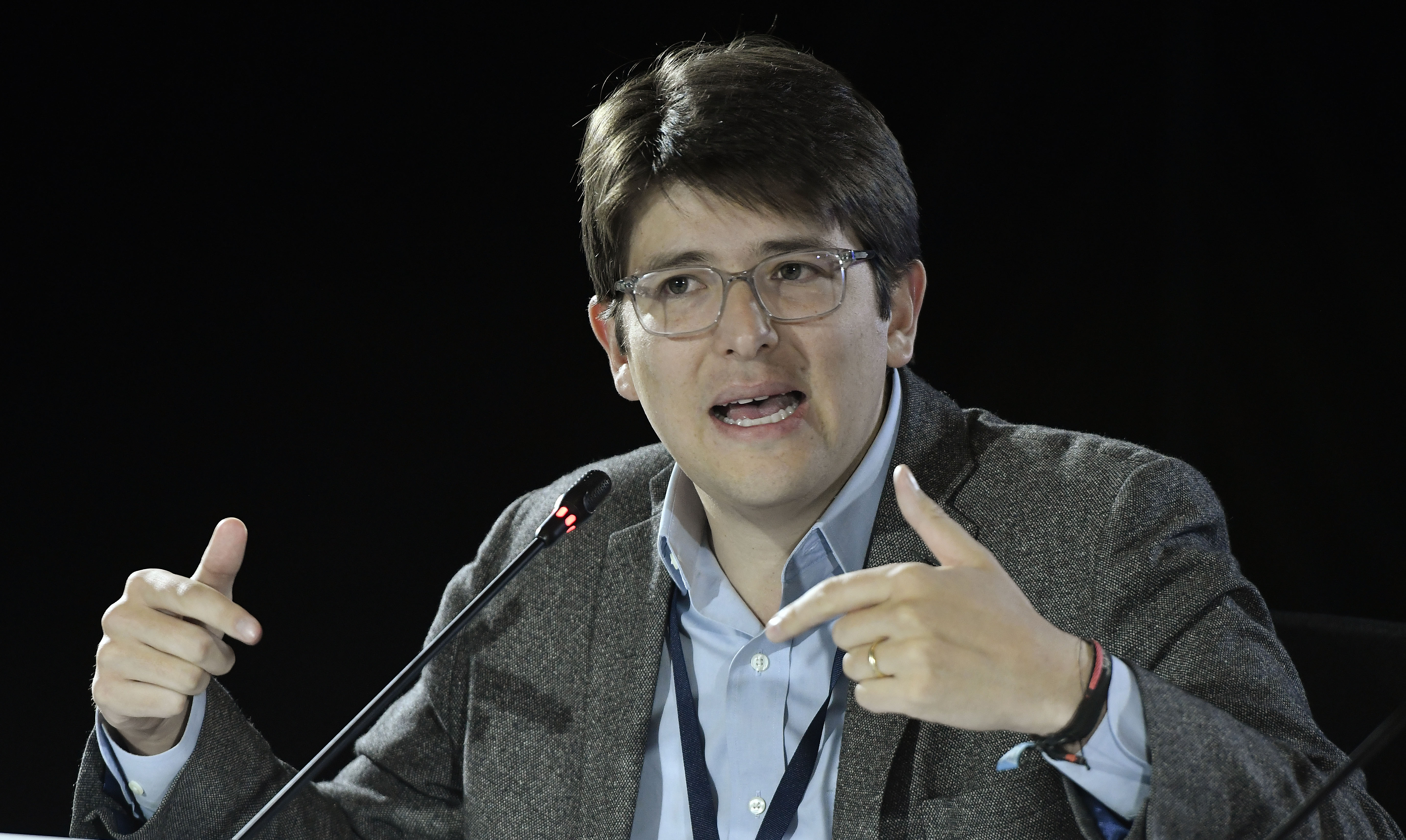 Miguel Uribe Turbay asiste al diálogo estratégico "Repensar las ciudades para la competitividad: ciudades inteligentes y sostenibles" en la Cumbre Concordia Américas 2019, celebrada en Bogotá el 14 de mayo de 2019. | Fuente: Getty Images