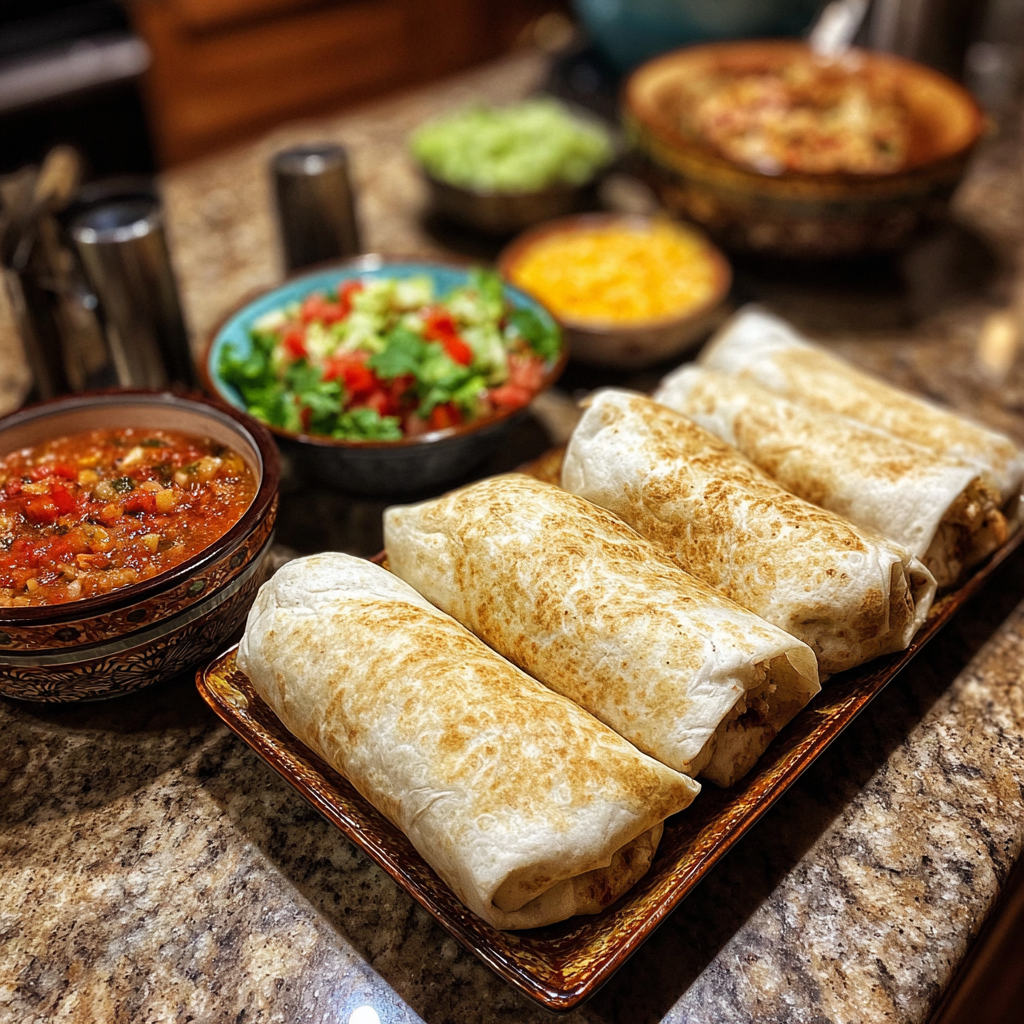 Un surtido de comida en un mostrador | Fuente: Midjourney