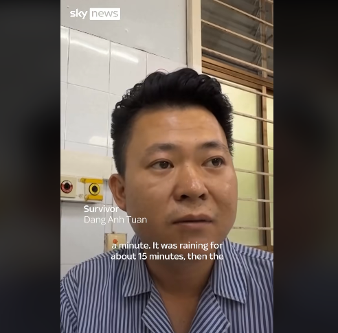 Dang Anh Tuan, superviviente del naufragio. | Fuente: TikTok/skynews.