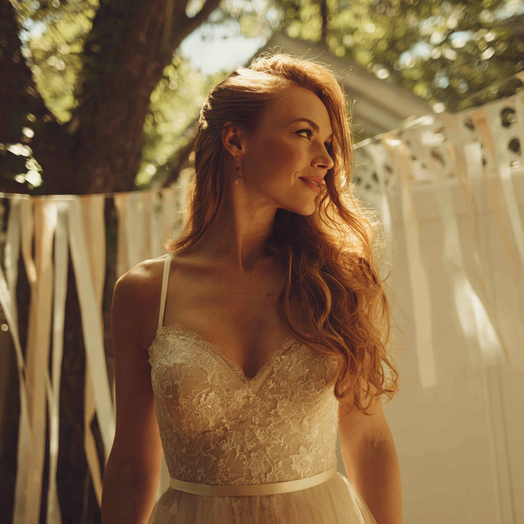 Una novia sonriente | Fuente: Midjourney