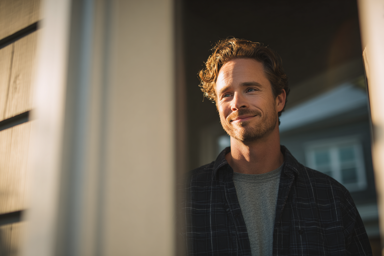 Un hombre en su casa | Fuente: Midjourney
