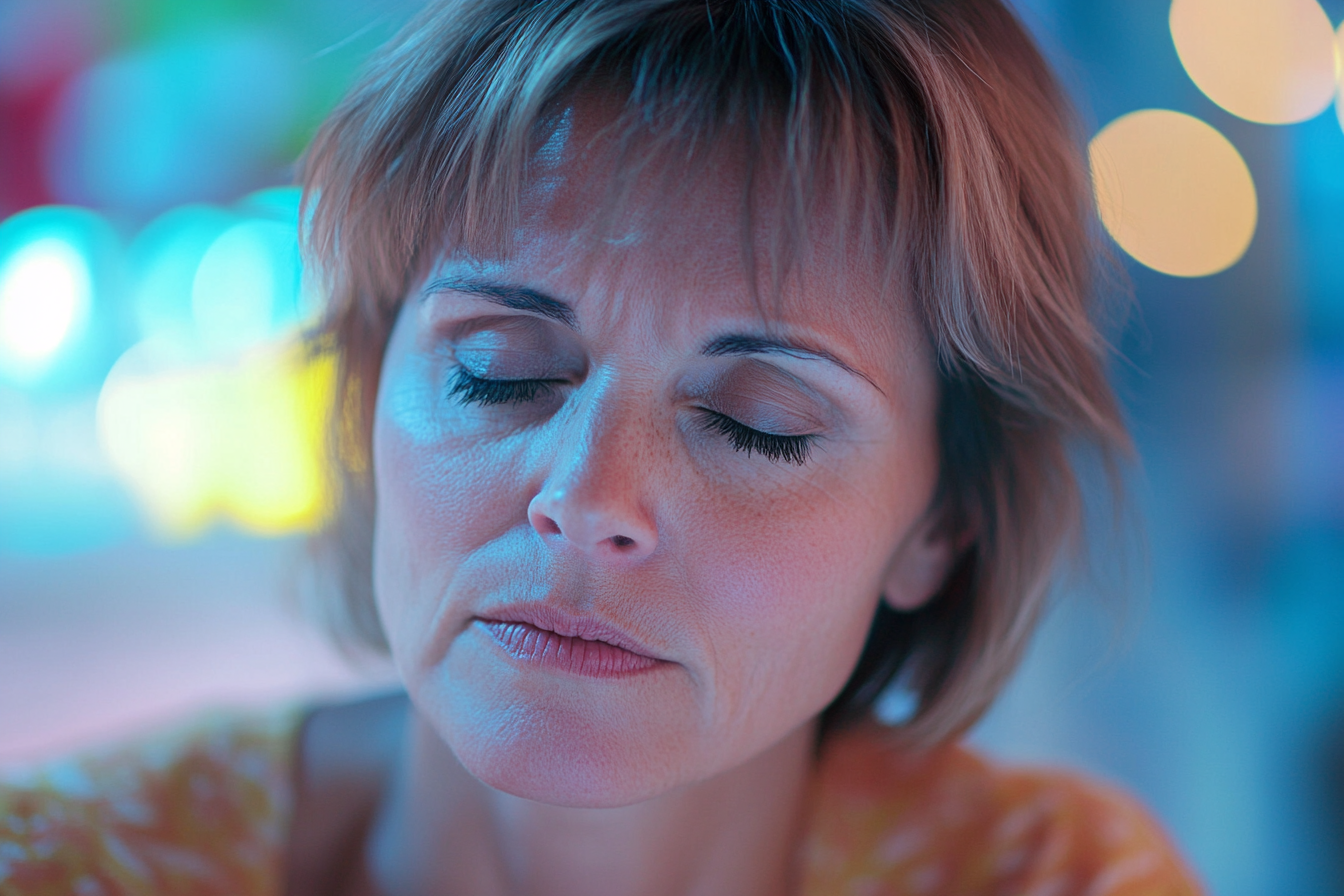 Una mujer emocional | Fuente: Midjourney