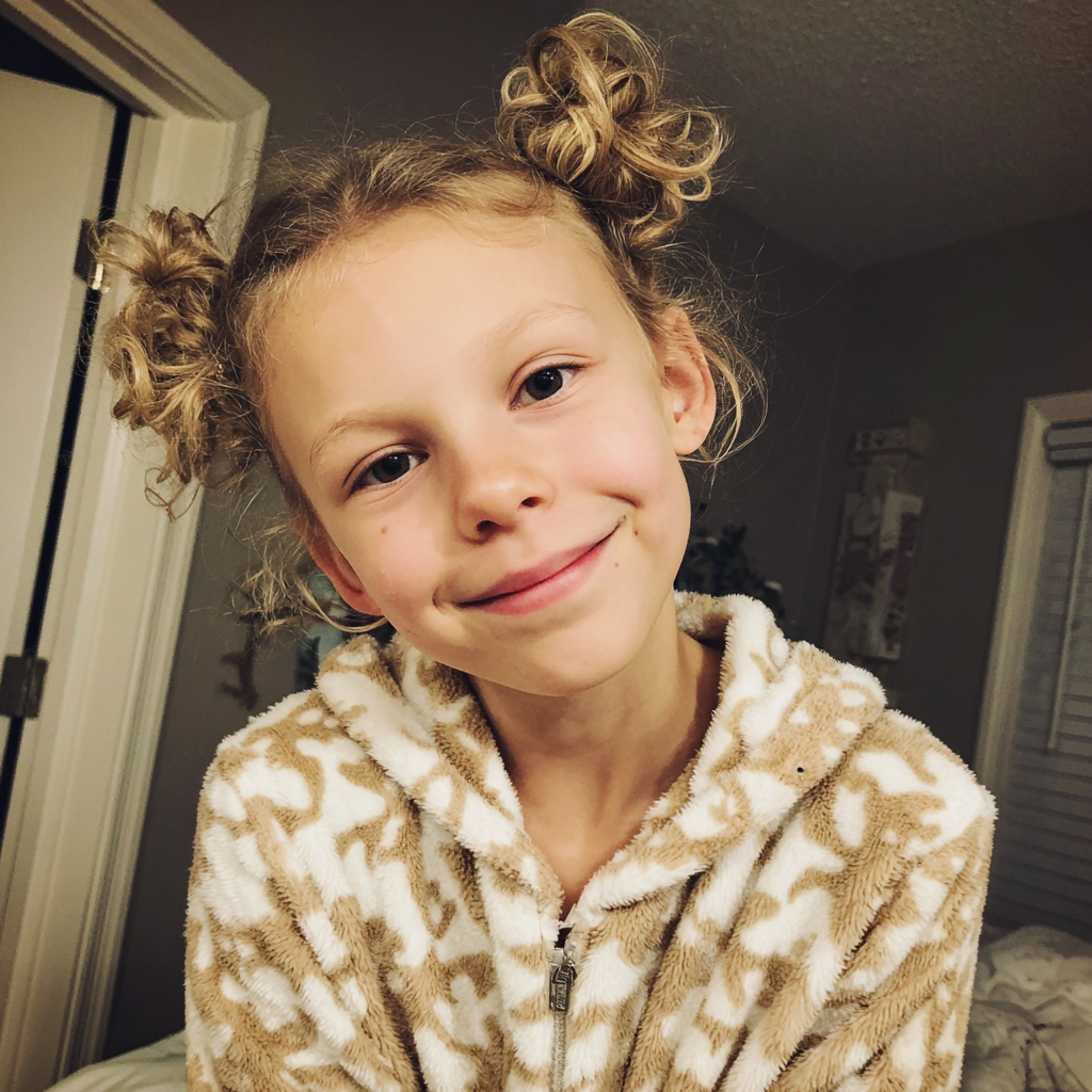 Una niña sonriente | Fuente: Midjourney