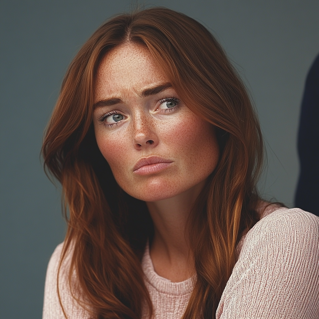 Una mujer muy preocupada | Fuente: Midjourney
