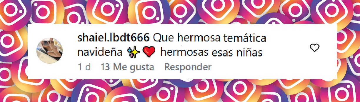 Comentario de una usuaria tras ver las fotos navideñas de Daniela Celis, Thiago Medina y sus hijas. | Fuente: Instagram/@gemelas.medinacelis