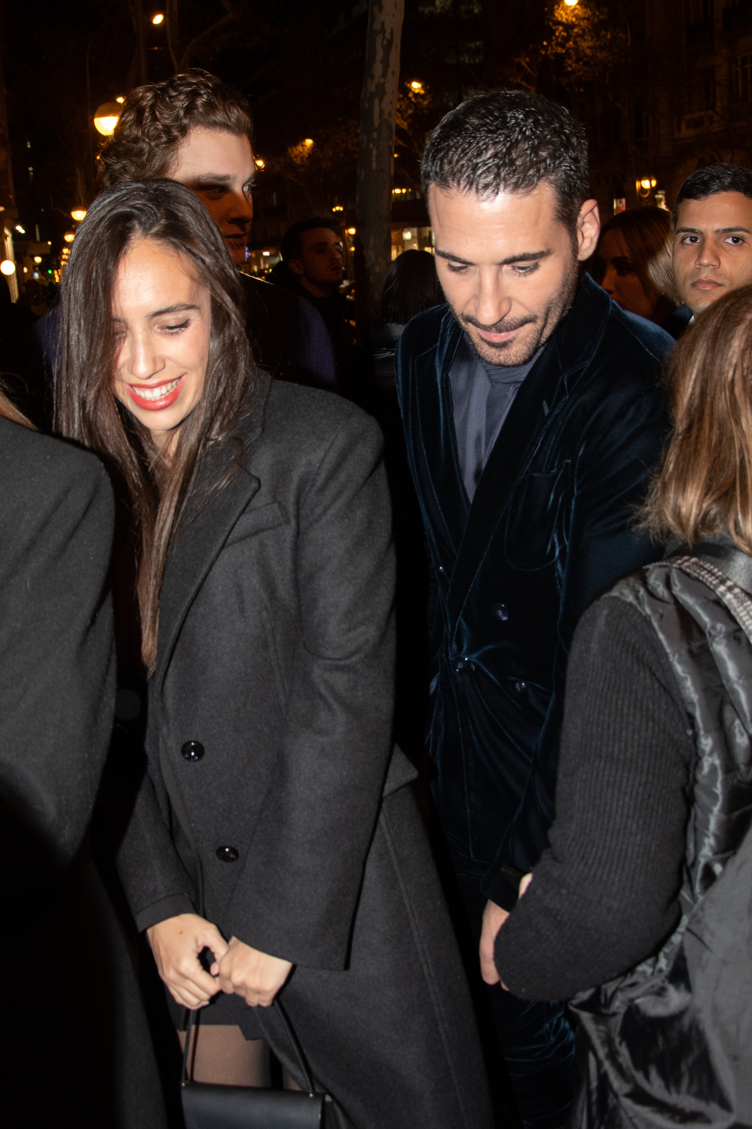 Miguel Ángel Silvestre y Rebeca Toribio llegan a la inauguración del exclusivo restaurante Rhudo, el 29 de enero de 2024, en Madrid, España. | Fuente: Getty Images