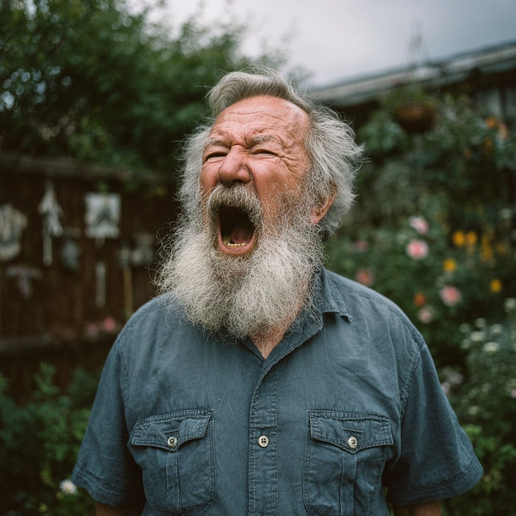 Un hombre enfadado gritando | Fuente: Midjourney