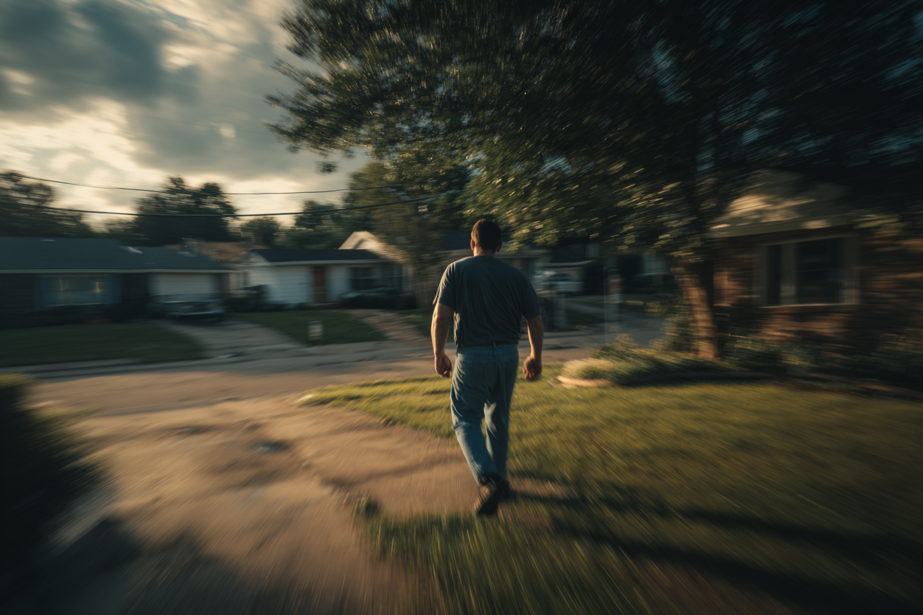 Un hombre alejándose | Fuente: Midjourney