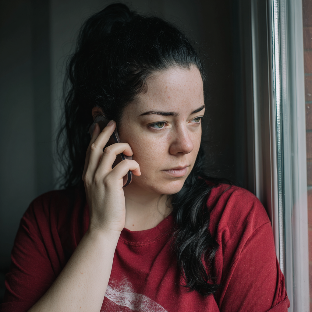 Una mujer hablando por teléfono | Fuente: Midjourney