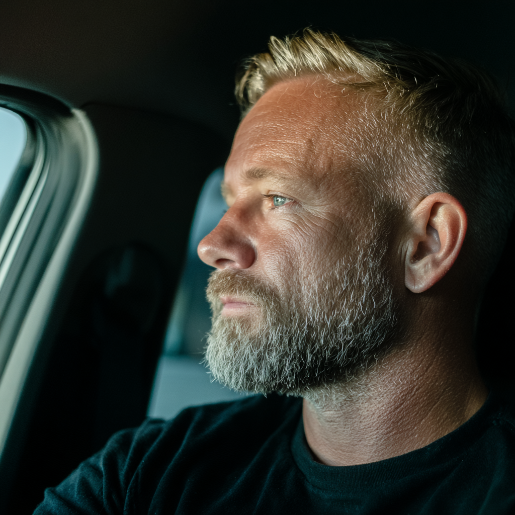 Un hombre pensativo conduciendo un automóvil | Fuente: Midjourney