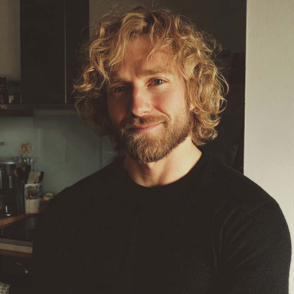 Primer plano de un hombre sonriente | Fuente: Midjourney