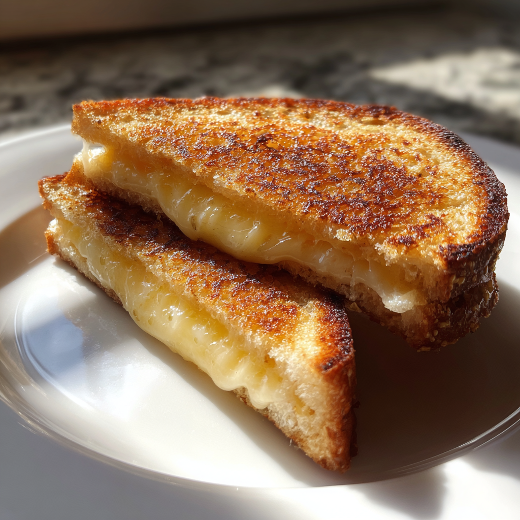 Un bocadillo de queso a la plancha | Fuente: Midjourney