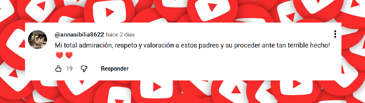 Comentario de un usuario sobre el dolor de los padres de Matías Berardi ante la pérdida de su hijo | Fuente: YouTube/Infobae