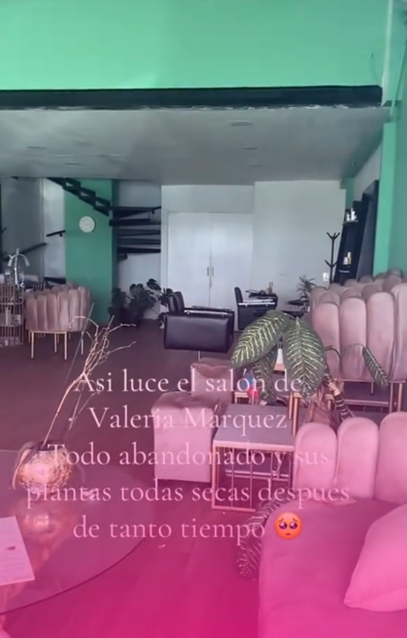 Imagen del estado actual del salón de belleza que pertenecía a Valeria Márquez | Fuente: TikTok/famososunivision