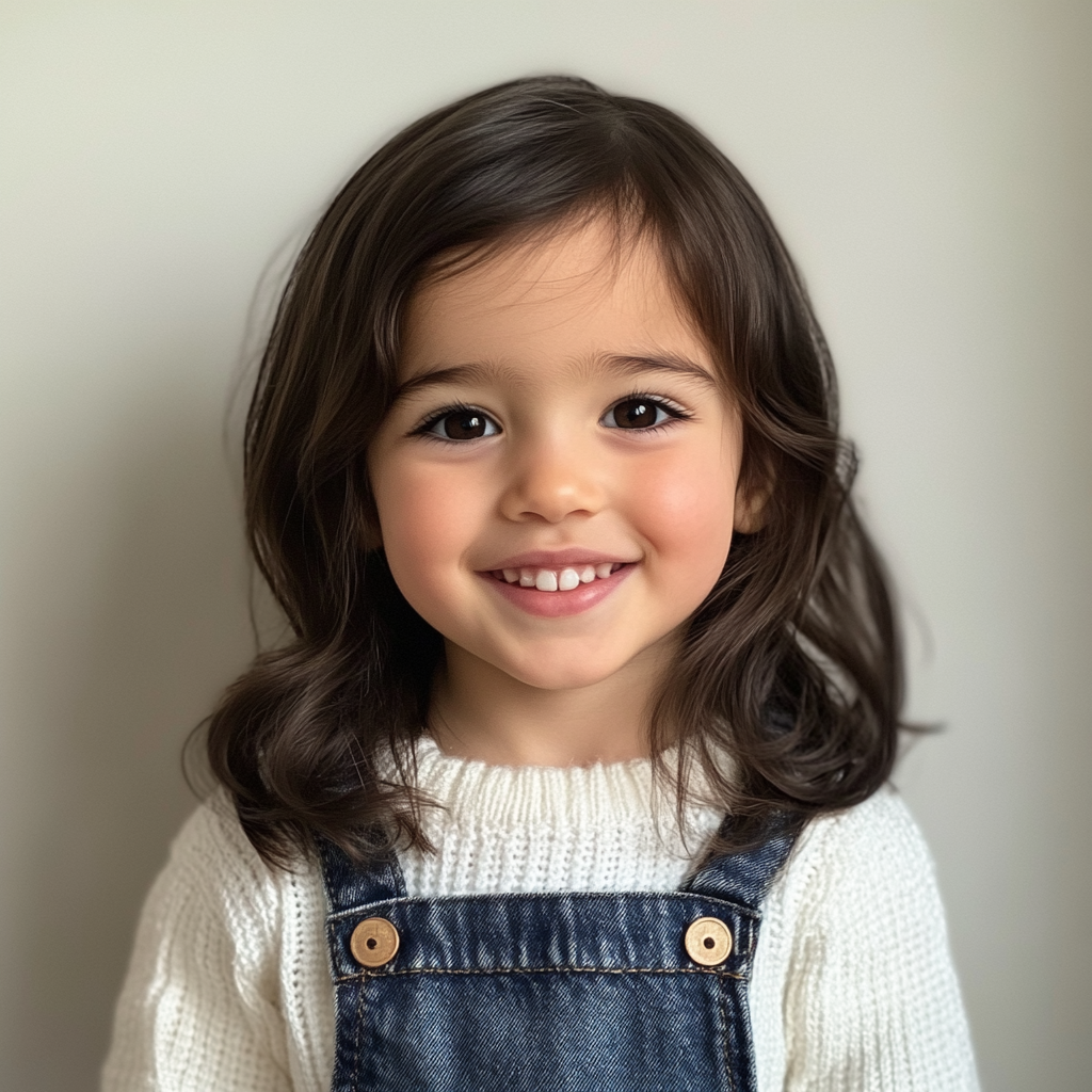 Una niña sonriente | Fuente: Midjourney