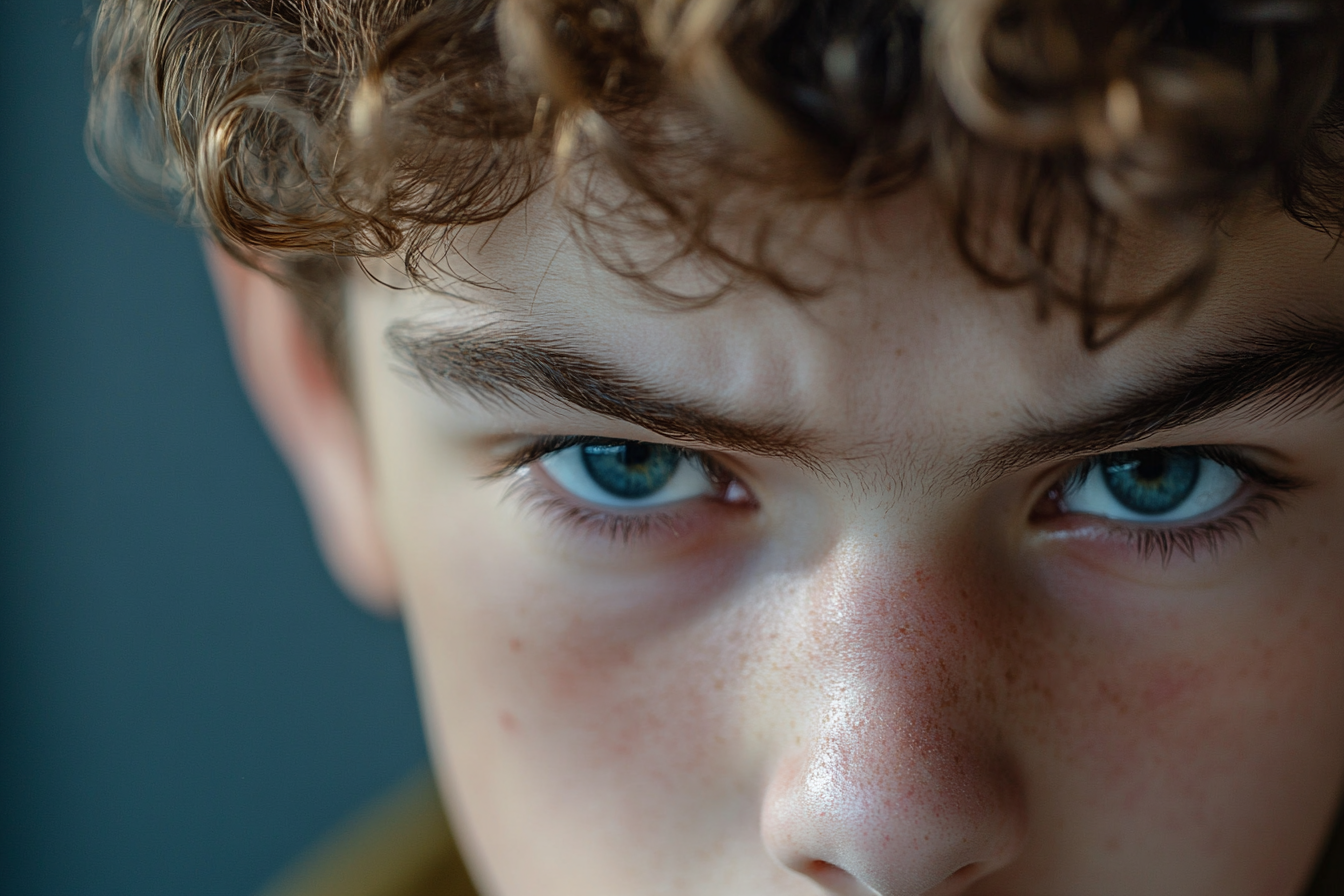 Un adolescente mirando a alguien | Fuente: Midjourney