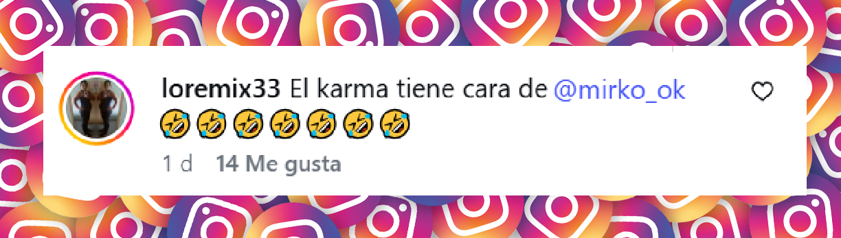 Comentario de una internauta ante el divertido video entre Marley y Mirko durante su viaje de ski. | Fuente: Instagram/marley_ok.