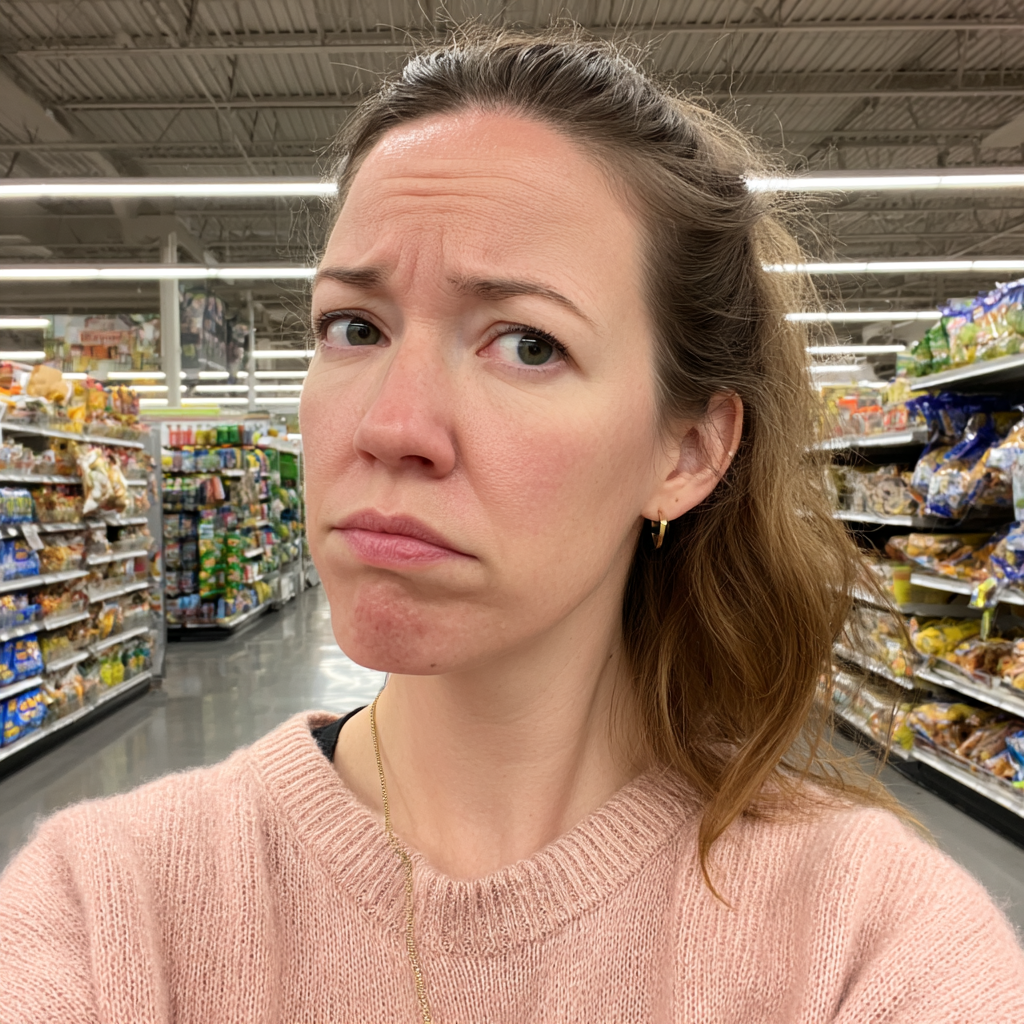 Primer plano de una mujer con el ceño fruncido | Fuente: Midjourney