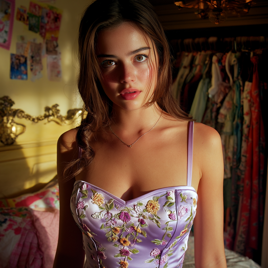 Una adolescente sorprendida y alterada | Fuente: Midjourney