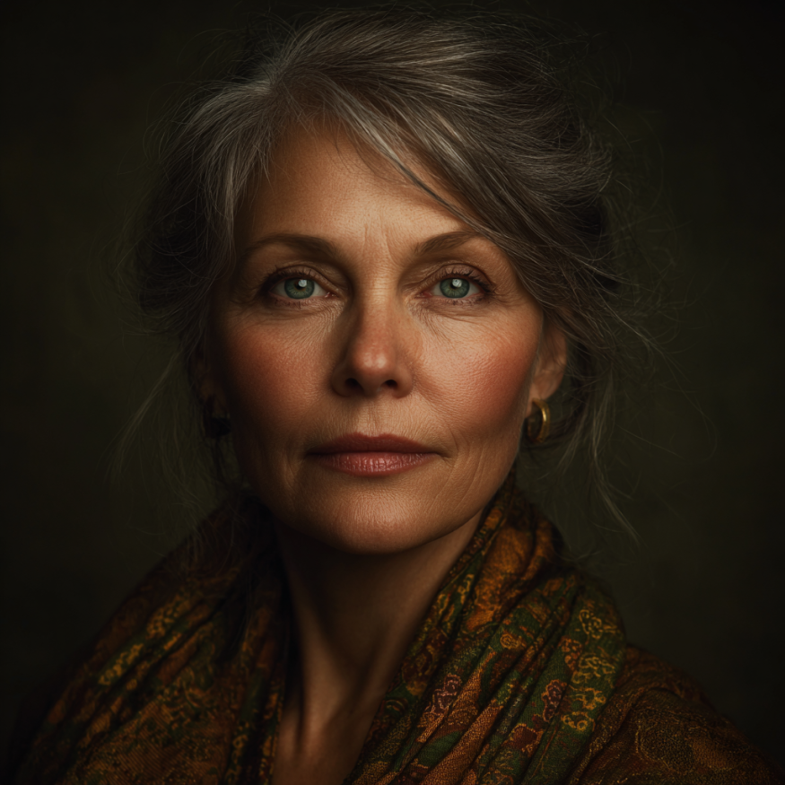 Una mujer vestida elegante | Fuente: Midjourney