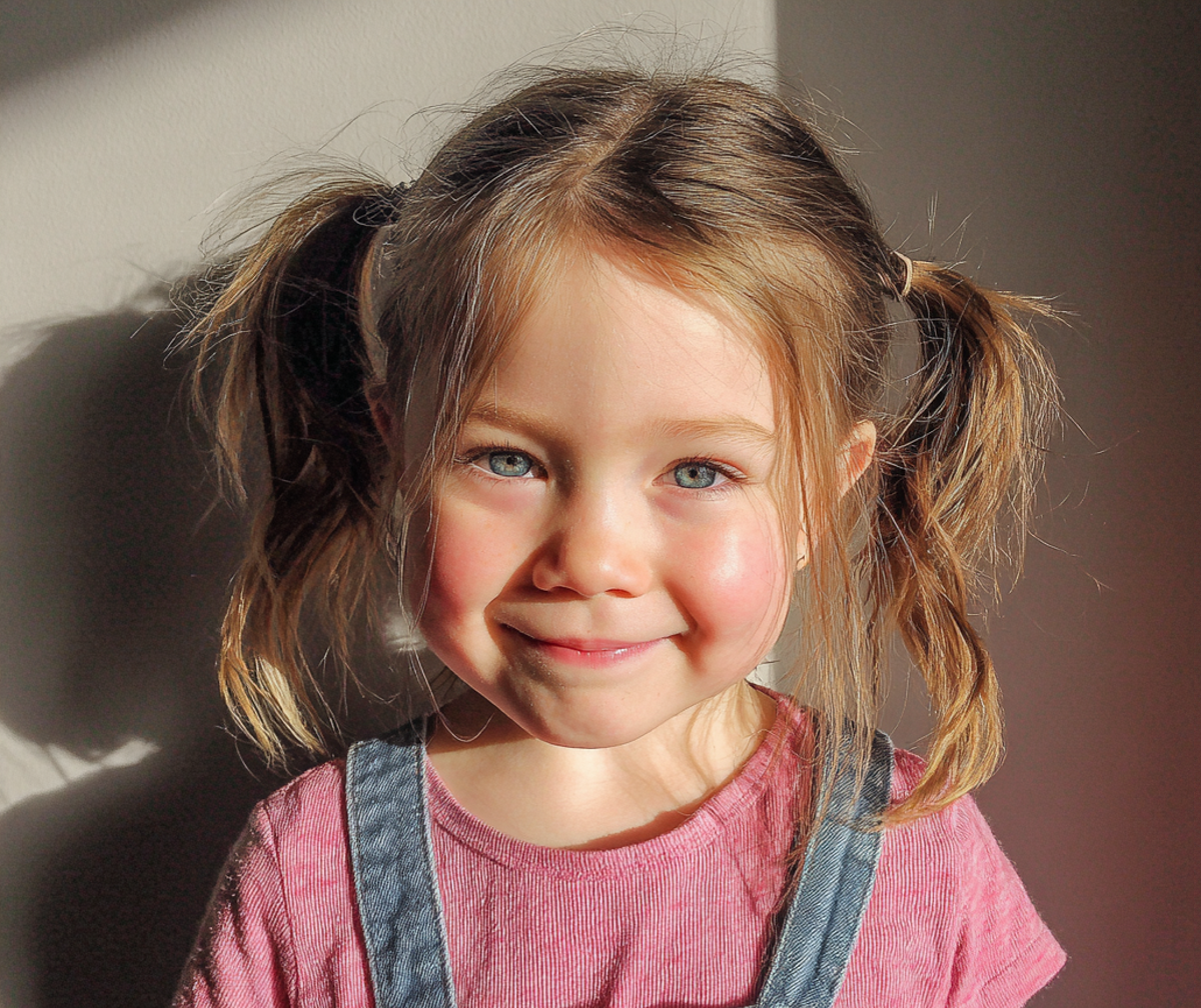 Una niña sonriente | Fuente: Midjourney