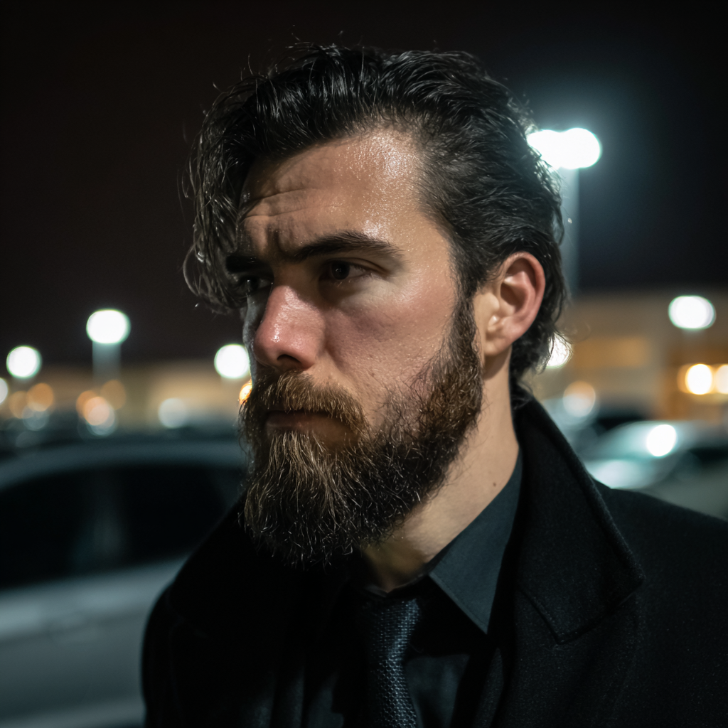 Un hombre enfadado en el exterior | Fuente: Midjourney